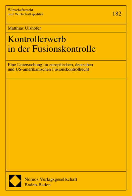 Kontrollerwerb in der Fusionskontrolle