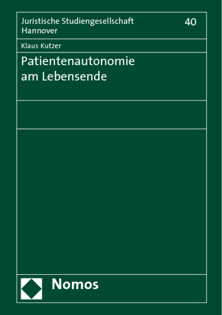 Patientenautonomie am Lebensende - Klaus Kutzer