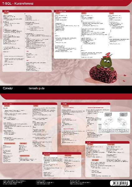 T-SQL Referenz - Befehlskarte (DIN A4, laminiert)