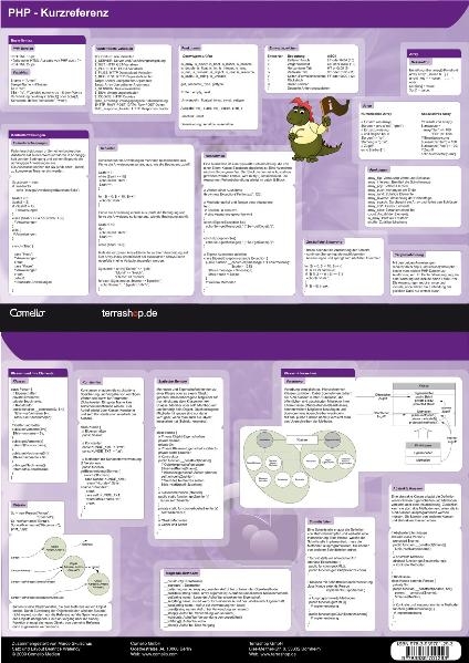 PHP Referenz - Befehlskarte (DIN A4, laminiert) - Marco Skulschus