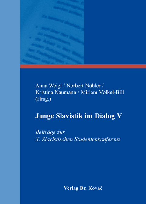 Junge Slavistik im Dialog V - 