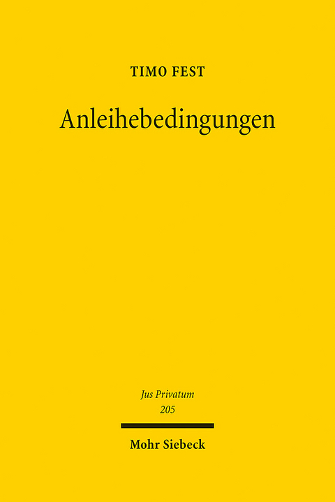 Anleihebedingungen - Timo Fest