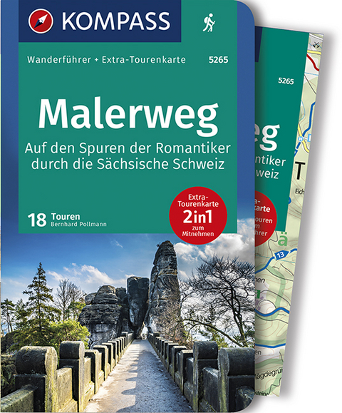 KOMPASS Wanderführer Malerweg - Auf den Spuren der Romantiker durch die Sächsische Schweiz - Bernhard Pollmann