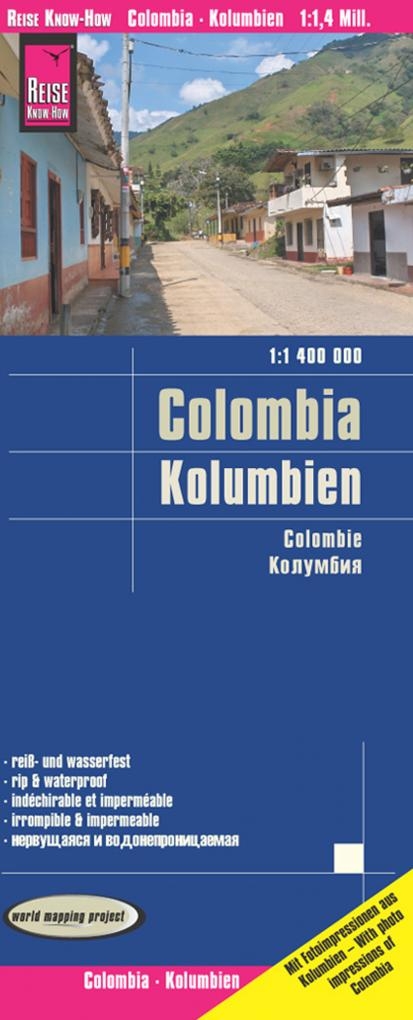 Reise Know-How Landkarte Kolumbien / Colombia (1:1.400.000) - Reise Know-How Verlag Peter Rump