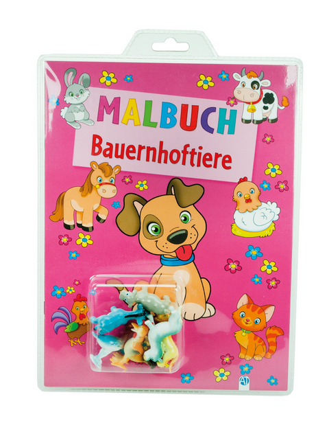 Spielzeug-Malbuch "Bauernhoftiere"