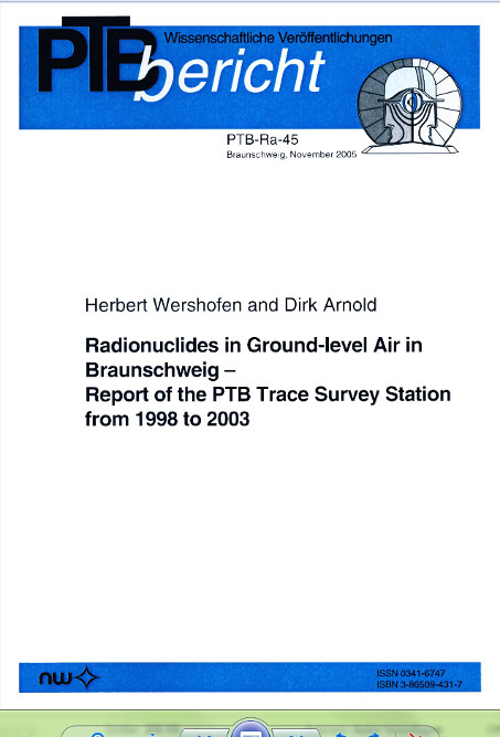 Radionuclides in Ground-level Air in Braunschweig - H Wershofen, D Arnold