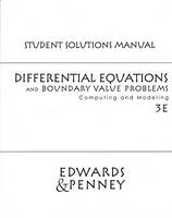 Student Solutions Manual - C. Henry Edwards, David E. Penney