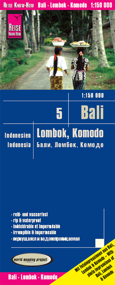 Reise Know-How Landkarte Bali, Lombok, Komodo (1:150.000) - Indonesien 5 - Reise Know-How Verlag Peter Rump