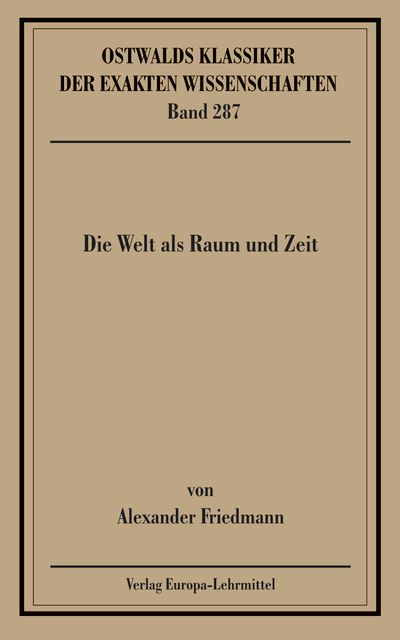 Die Welt als Raum und Zeit (Friedmann) - Georg Singer