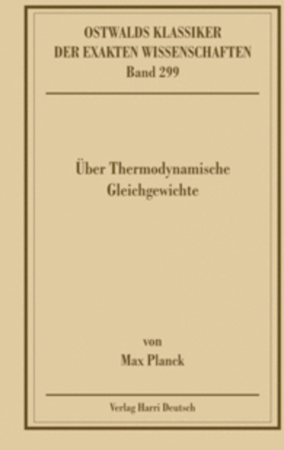 Über Thermodynamische Gleichgewichte (Planck)