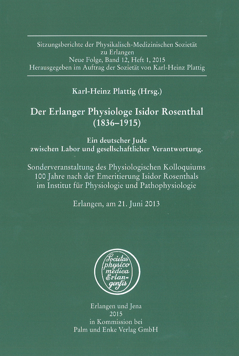 Der Erlanger Physiologe Isidor Rosenthal (1836-1915) - 