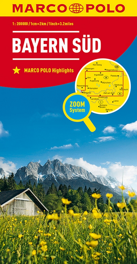 MARCO POLO Karte Deutschland Blatt 13 Bayern Süd 1:200 000