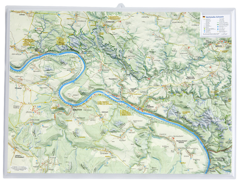 Sächsische Schweiz klein 1:50.000 ohne Rahmen - 