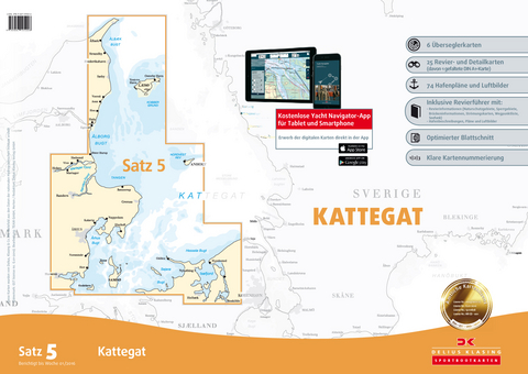 Sportbootkarten Satz 5: Kattegat (Ausgabe 2016)