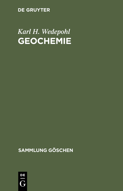 Geochemie - Karl H. Wedepohl