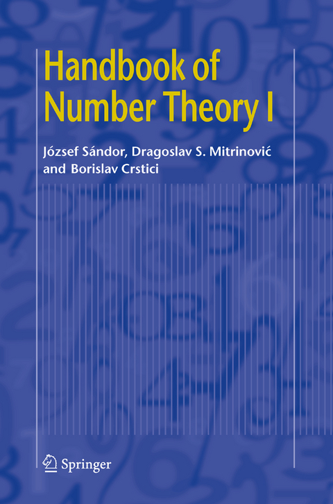 Handbook of Number Theory I - József Sándor, Dragoslav S. Mitrinovic, Borislav Crstici