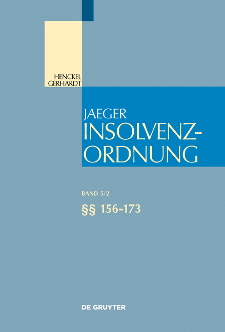 Insolvenzordnung / §§ 156-173 - 