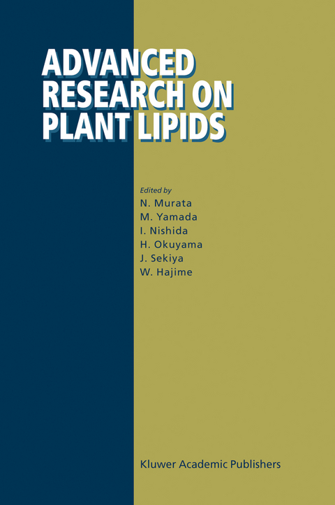 Advanced Research on Plant Lipids - 