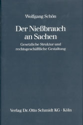 Der Niessbrauch an Sachen - Wolfgang Schön