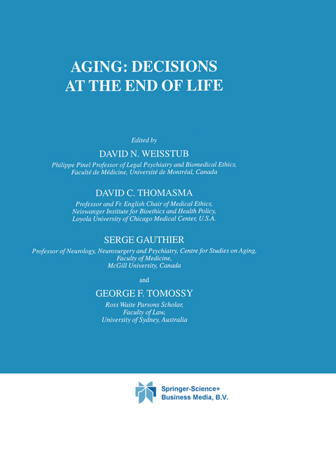 Aging: Decisions at the End of Life - 