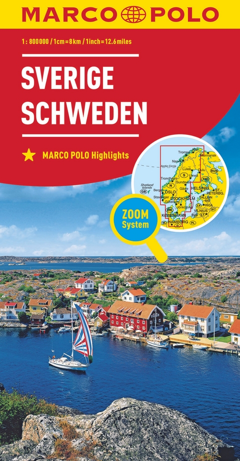 MARCO POLO Länderkarte Schweden 1:800.000