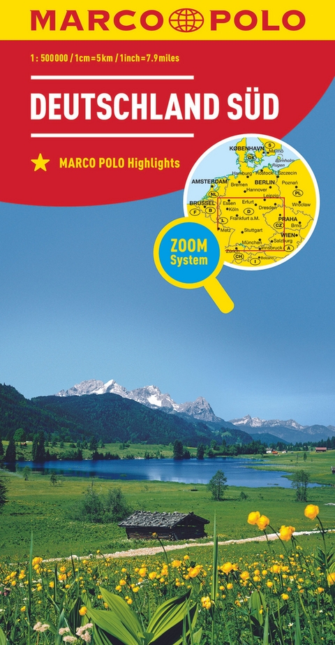 MARCO POLO Länderkarte Deutschland Süd 1:500.000