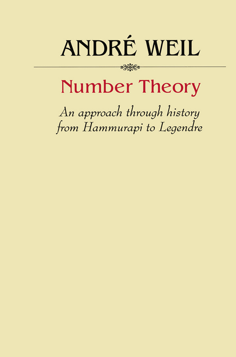 Number Theory - André Weil