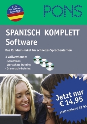 PONS Komplett Software Spanisch, 3 CD-ROMs