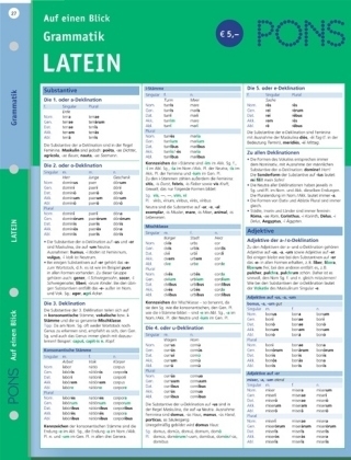 PONS Grammatik auf einen Blick Latein