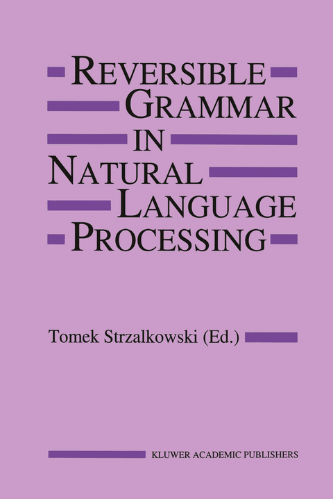 Reversible Grammar in Natural Language Processing - 