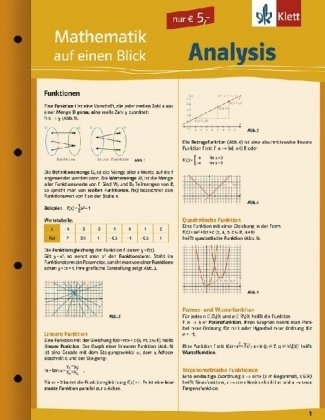 Mathematik auf einen Blick