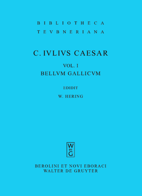 Gaius Iulius Caesar: Commentarii rerum gestarum / Bellum Gallicum -  Gaius Iulius Caesar