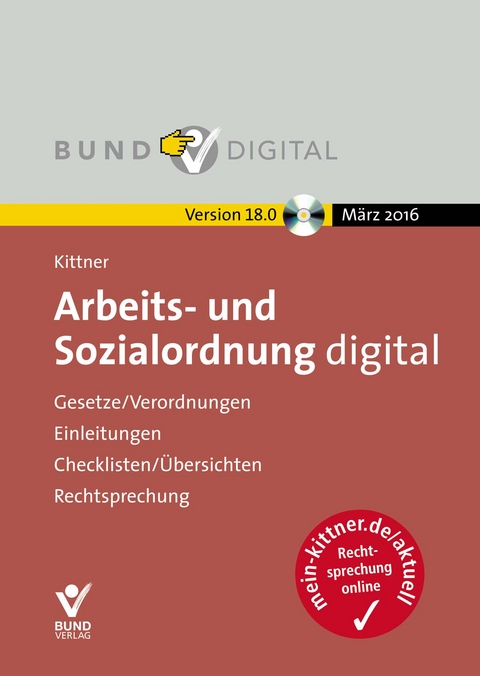 Arbeits- und Sozialordnung digital
Version 18.0 - Michael Kittner