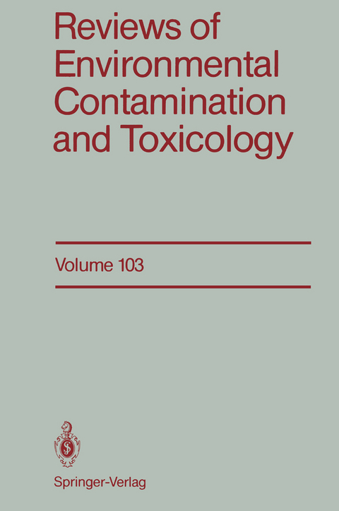 Reviews of Environmental Contamination and Toxicology - Dr. George W. Ware