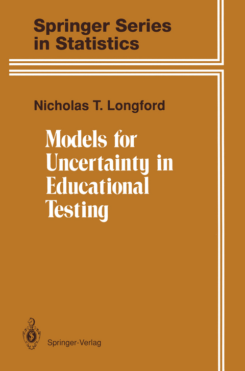 Models for Uncertainty in Educational Testing - Nicholas T. Longford