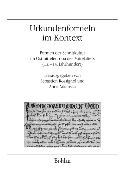 Urkundenformeln im Kontext - 