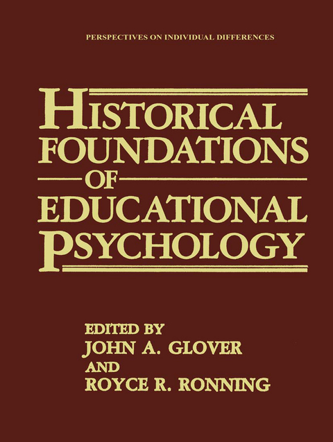 Historical Foundations of Educational Psychology - 