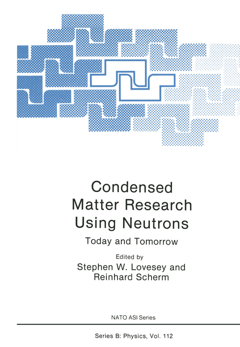 Condensed Matter Research Using Neutrons - Stephen W. Lovesey, Reinhard Scherm