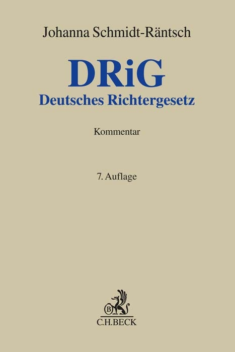 Deutsches Richtergesetz - Günther Schmidt-Räntsch, Johanna Schmidt-Räntsch