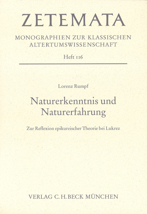 Naturerkenntnis und Naturerfahrung - Lorenz Rumpf