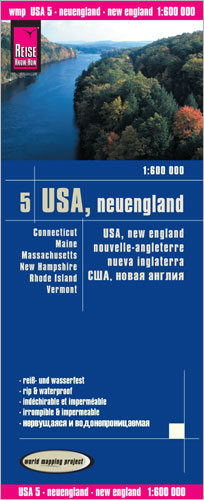 Reise Know-How Landkarte USA 05, Neuengland (1:600.000) : Connecticut, Maine, Massachusetts, New Hampshire, Rhode Island, Vermont - Reise Know-How Verlag Reise Know-How Verlag Peter Rump