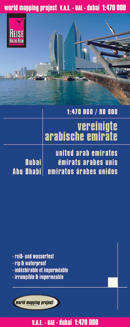 Reise Know-How Landkarte V.A.E., Dubai, Abu Dhabi (1:470.000 / 80.000) - Peter Rump Verlag