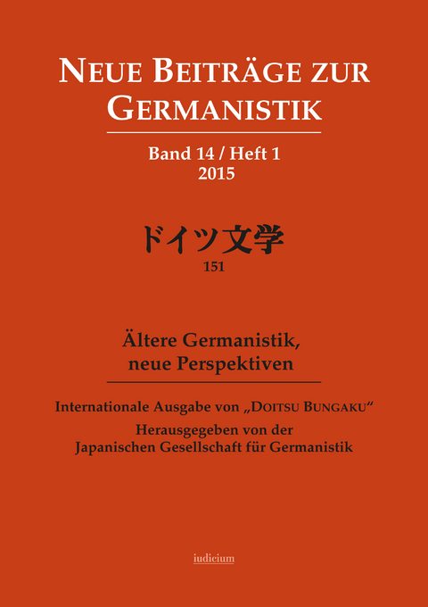 Neue Beiträge zur Germanistik, Band 14 / Heft 1 / 2015