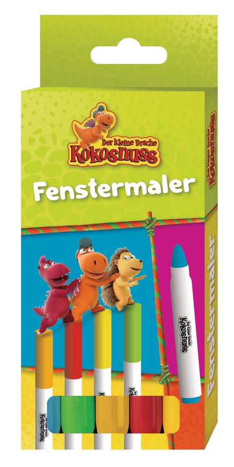 Der kleine Drache Kokosnuss - Fenstermaler Set - 