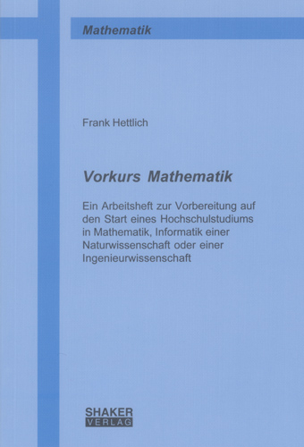 Vorkurs Mathematik - Frank Hettlich