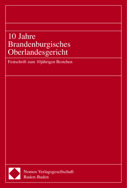 10 Jahre Brandenburgisches Oberlandesgericht - 