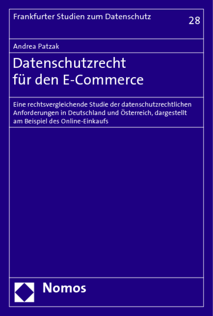 Datenschutzrecht für den E-Commerce - Andrea Patzak