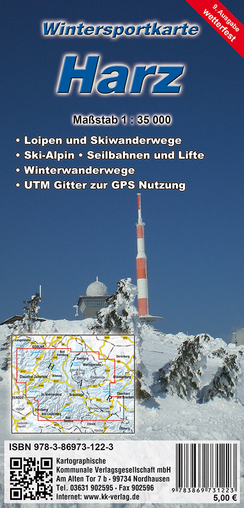 Wintersportkarte Harz