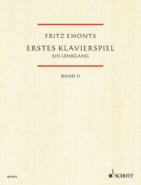 Erstes Klavierspiel - Fritz Emonts