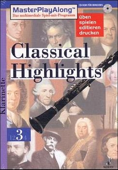 MasterPlay Along / Classical Highlights 3 / Für Klarinette. (Dt.). (SDL 1024)